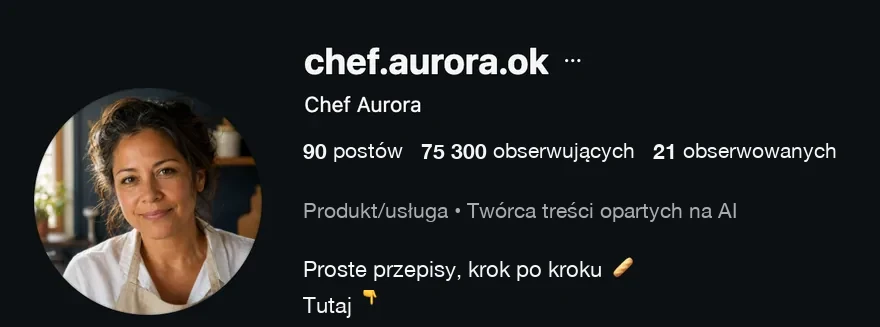 Chef Aurora na Instagramie